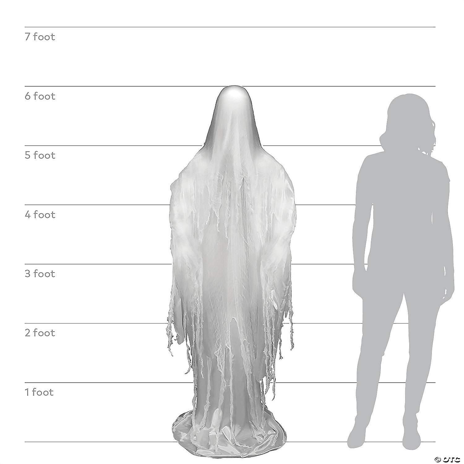 6 Ft. Rising Ghost Halloween Animatronic Decoration