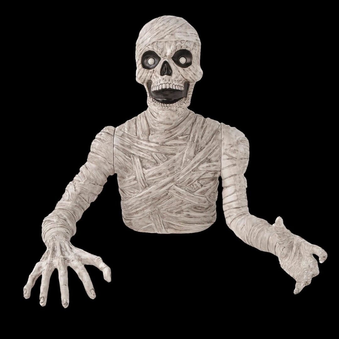 Out of Ground Reaching Mummy Halloween Decoration