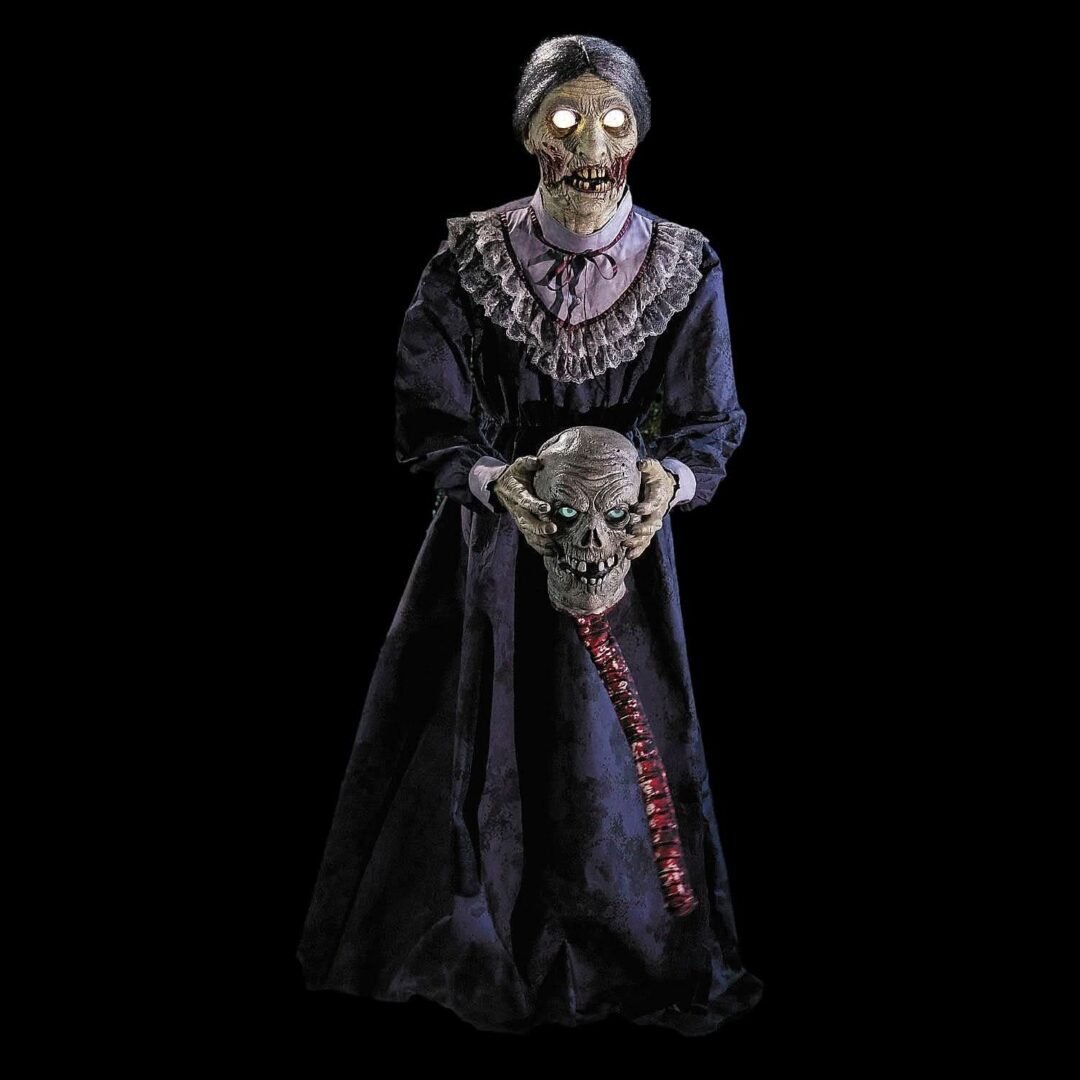 Light-Up Skeleton Zombie Couple Halloween Animatronic Decoration
