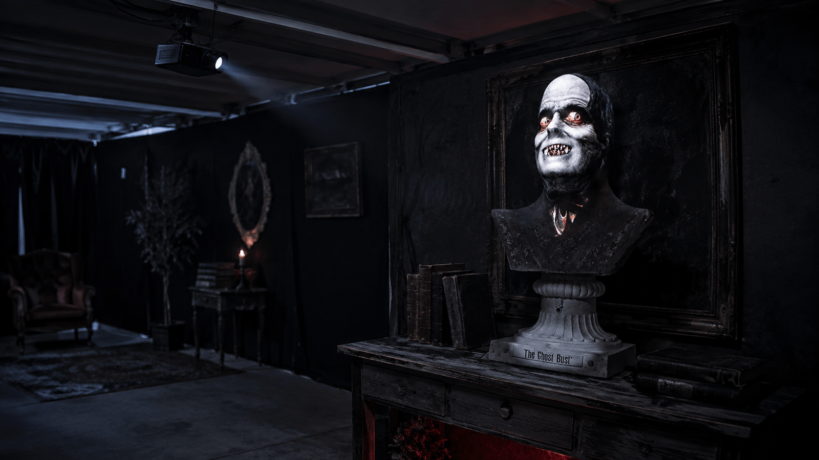 Projected Ghost Bust in Haunted Garage