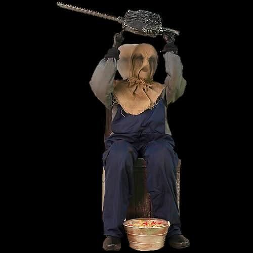 Chainsaw Greeter Halloween Animatronic Decoration
