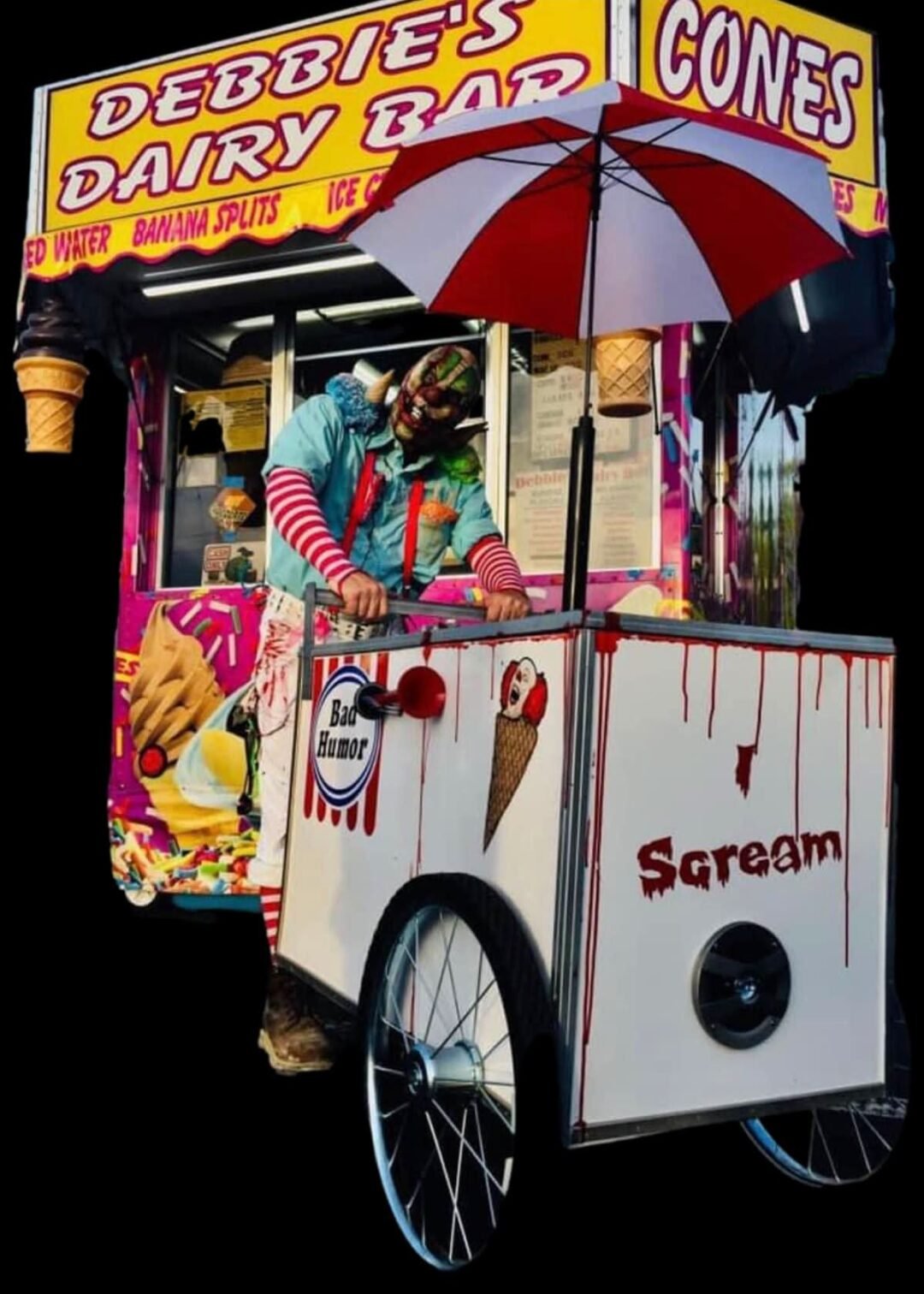 Haunted Ice Cream Cart Fright Scare Animatronic
