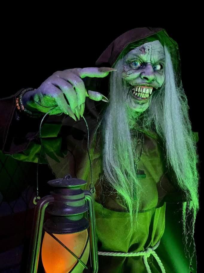 Curse of the Skull Witch Halloween Animatronic Decoration