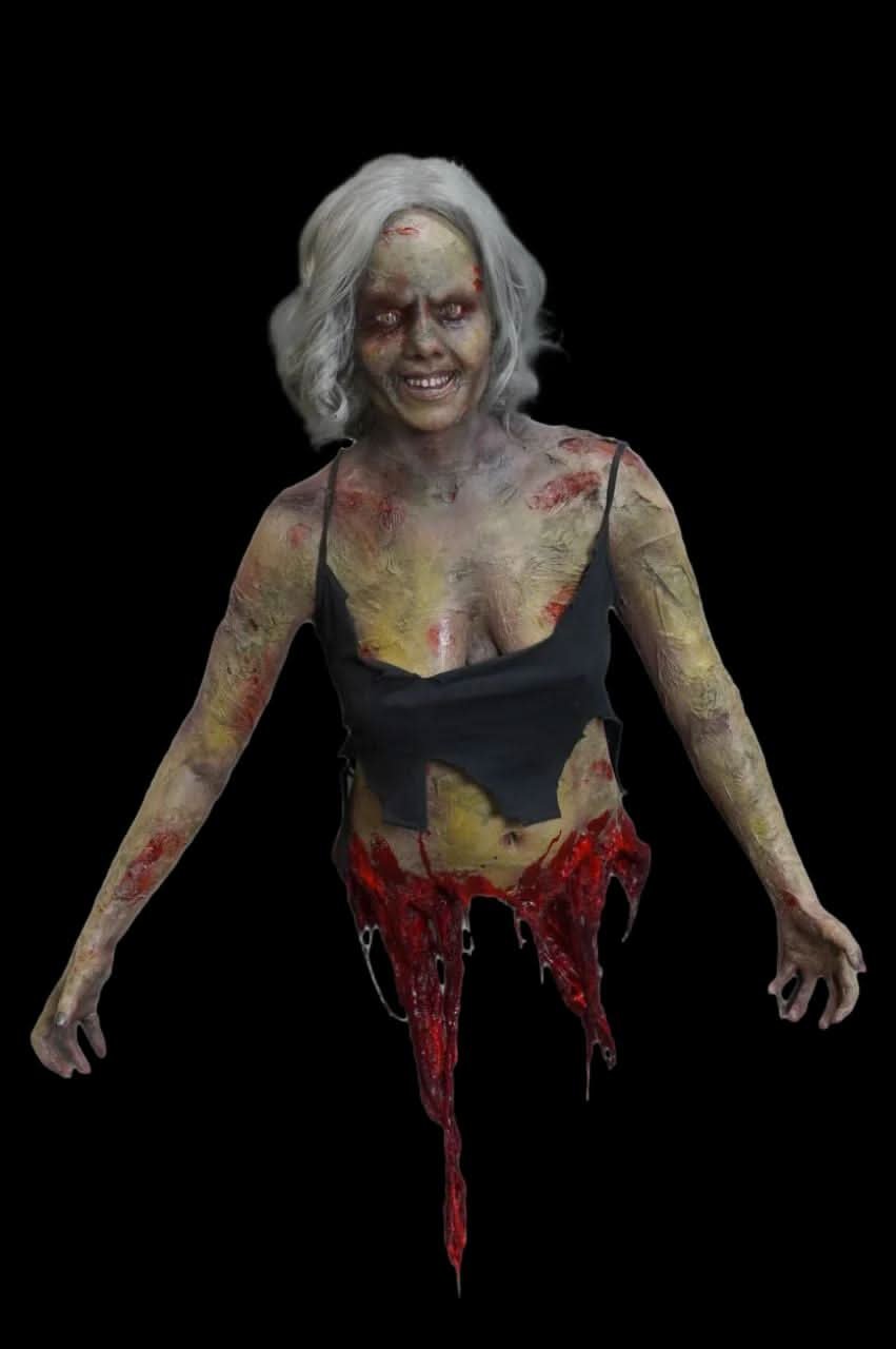 Hanging Zombie Kristina Meat Halloween Prop
