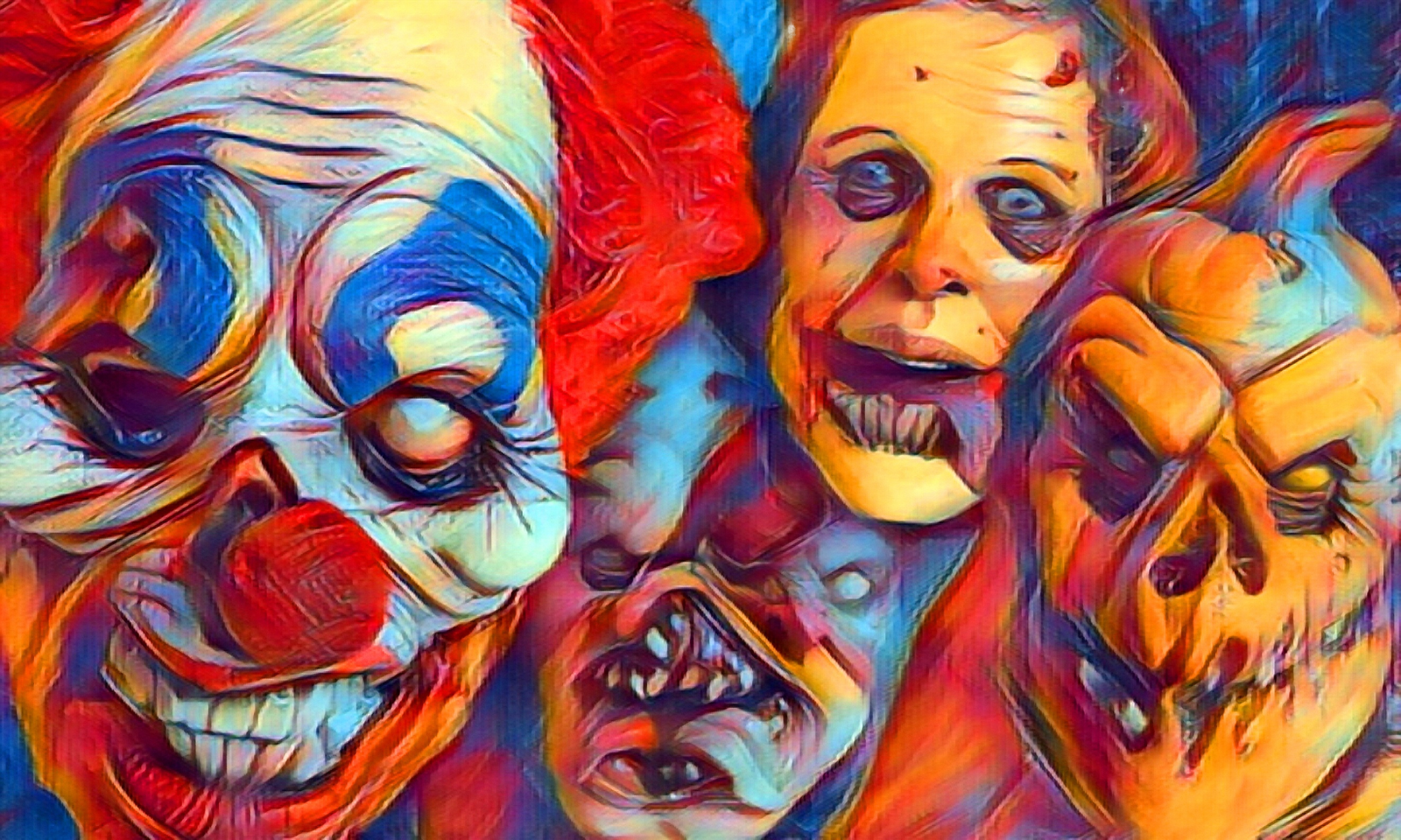 Horror Faces Poster