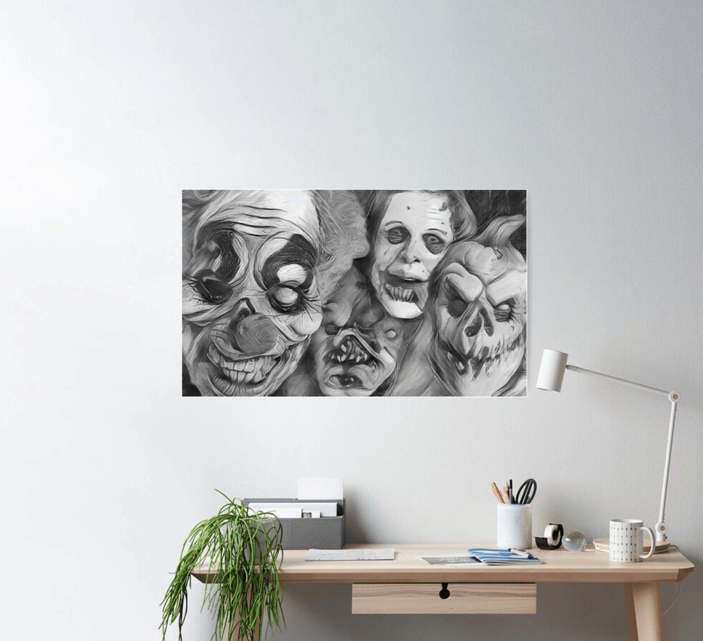 Horror Faces Poster